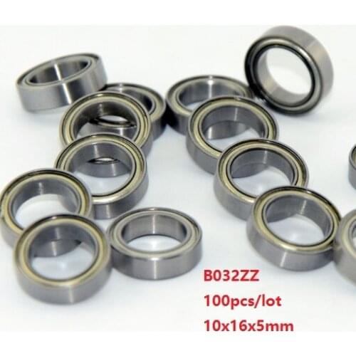 100pcs/lot B032ZZ B032 ZZ 10x16x5mm Double metal cover Deep Groove Ball Bearing 10*16*5mm