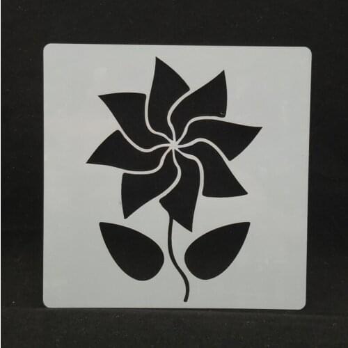 13*13 FLower pvc Layering Stencils for DIY Scrapbooking/photo album Decorative Embossing DIY Paper Cards Crafts