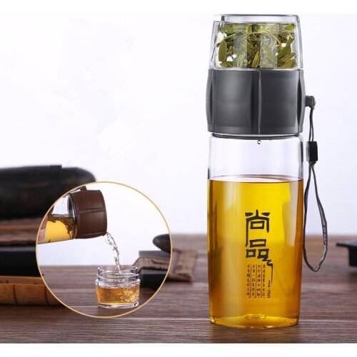 400ML Chinese Tea Cup Sport Water Bolttle Kungfu Tea Set Portable Teapot Water Cups Drinkware For Office Outdoor Camping Running