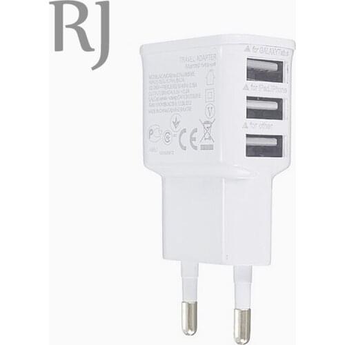 5V 2.1A 3 Ports EU Plug USB Wall AC Charger Adapter For Samsung Galaxy S5 S4 S3 S2 Note 4 For Apple iPhones