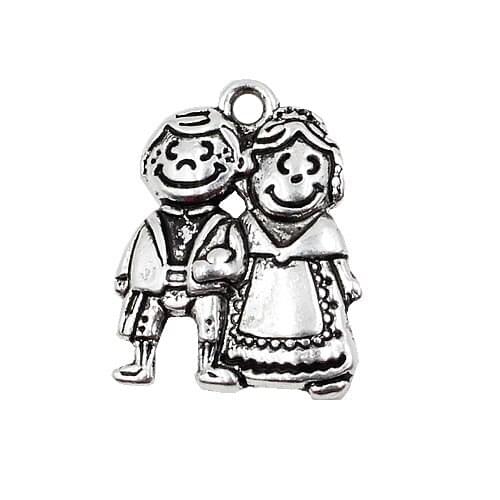50pcs/lot Metal Zinc Alloy Silver Tone Charm Pendant For Necklace DIY Jewelry Making Accessories 16x20mm K05062