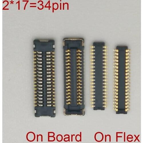 5Pcs 34 Pin LCD Display FPC Connector Plug For Huawei Y6 Prime 2018 Enjoy 8E Honor Play 7A 8XMAX 8X Max Screen Flex On Board