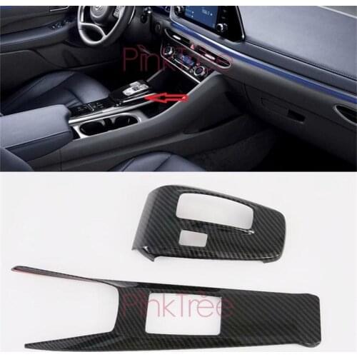 ABS Front Car Gear Box Panel Frame Cover Trim Car Styling Accessories For Hyundai Sonata Sensuous DN8 2019 2020