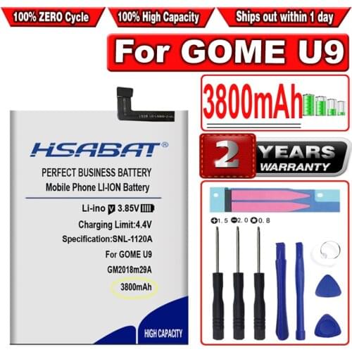 HSABAT 3800mAh GM2018M29A Battery for GOME U9 smartphone