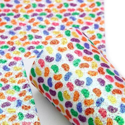 David accessories 20*33cm Egg Rabbit Heart Candy Chunky Glitter Faux Synthetic Leather,DIY Hairbows Material,1Yc6038