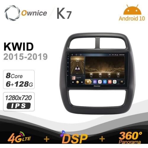 Ownice K7 6G+128G Ownice 2din Android 10.0 Car Radio for Renault KWID 2015 - 2019 GPS 2din 4G LTE 5G Wifi autoradio 360 SPDIF