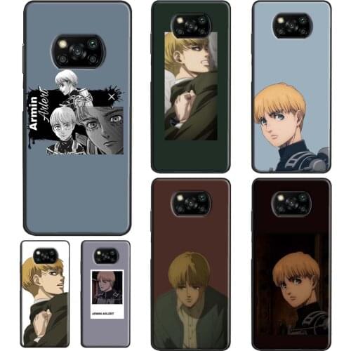 Armin Arlert Attack on Titan Cool For POCO F3 F1 F2 M3 X3 Pro Phone Case For Xiaomi Mi 11 Lite Ultra 10T Pro Mi Note 10 Lite