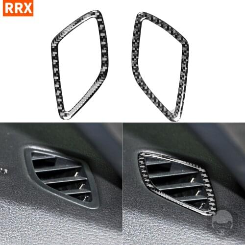 For BMW Z4 E89 2009-2016 Black Carbon Fiber Stickers Demister Air Vent Outlet Frame Cover Protection Interiors Car Accessories