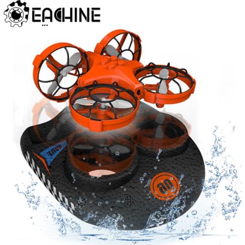 Eachine E016F 3-in-1 EPP Flying Air Boat Land Driving Mode Detachable One Key Return RC Quadcopter RTF