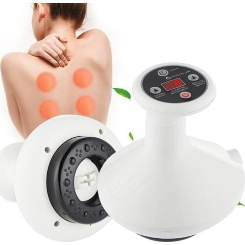 Electric Scarper Hand-held Guasha Cupping Cans Suction Massager Negative Pressure Meridian Slim Heat Therapy USB Charging
