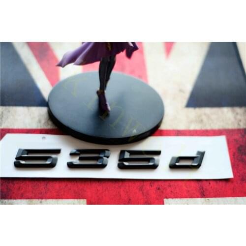 Emblem Badge Decal Trunk Rear ABS for BMW 5 Series 535d 540d 545d 550d Matt Black Chrome Stylish Car Exterior Stickers