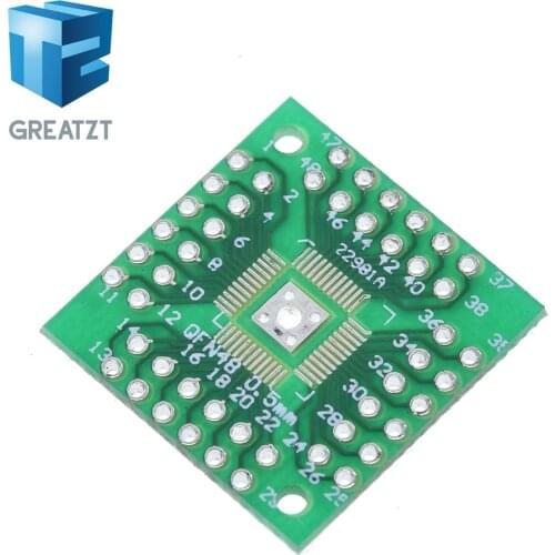 GREATZT 5Pcs HTQFP QFN48 to DIP48 QFN44 0.5mm QFP48 QFP44 PQFP LQFP Adapter Plate