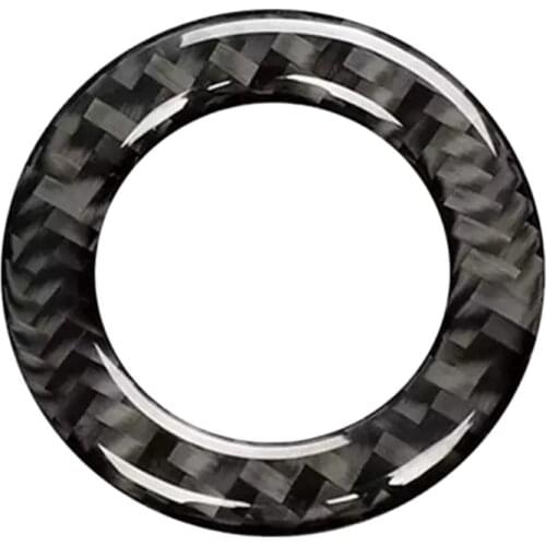 Engine Start Stop Button Switch On/Off Panel Ring Cover for Infiniti Q50 Q60 13-19 Carbon Fiber Car Interior Accessories