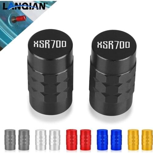 With Logo "XSR700" For YAMAHA XSR 700ABS XSR700 ABS Wheel Tire Valve stem caps Cover Air Aluminum Alloy Valve Caps Stem Cover