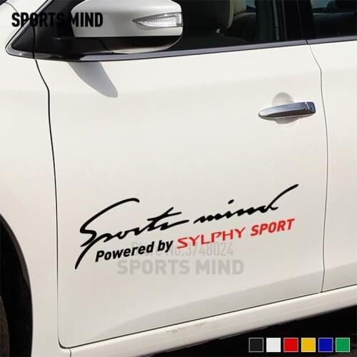 2 Pieces Customizable Sports Mind Car Styling Automobiles Car Sticker Decal For Nissan Sylphy Nismo Sticker For Car Accessories