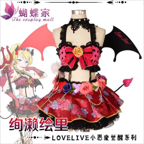 Love live! Little Devil Awaken Series Eli AyaseEllie Devil ver cos Dress Cosplay Costume Halloween costume Free Shipping