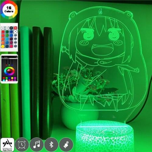 Cute Acrylic Night Light Anime Himouto Umaru-chan 3D Led Nightlight Home Party Club Atmosphere Decor Birthday Holiday Kids Gift
