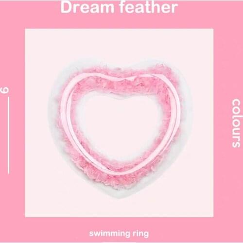 Inflatable Dream Feather Love Swimming Ring Hawaii Summer Party Decoration Beach Pool Float Toy Gift Adult High Quality Lifebuoy