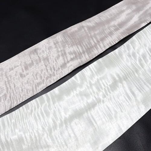 Natural Genuine Figured Movingui Wood Bleached Dyed Quilted Ribbon Stripe Excellent Panel EP Veneer for Furniture Ivory Gray