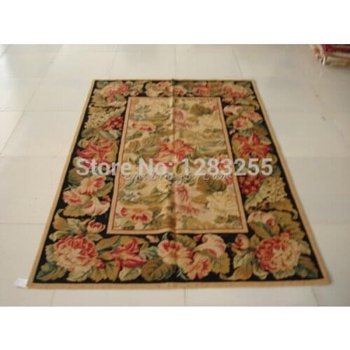 New Unique 100% Wool Hand-made Needlepoint Carpet Antique Chinese Hand-made Wool Luxury Wool Rug Carpet