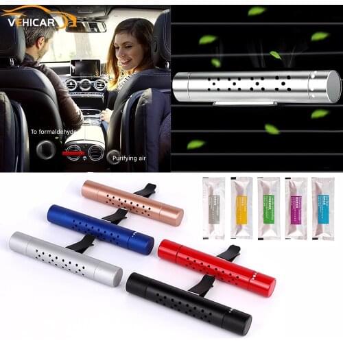 VEHICAR Car Interior Air Freshener Vent Clip Outlet Air Condition Diffuser Solid Flavoring Perfume Fragrance Auto Smell purifier