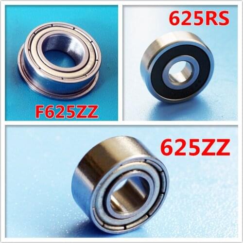 Plastic non magnetic ZRO2 ceramic SUS440 SUS304 5x16x5 625 ZZ 2Z 625RS F625ZZ S625ZZ flange stainless deep groove ball bearing