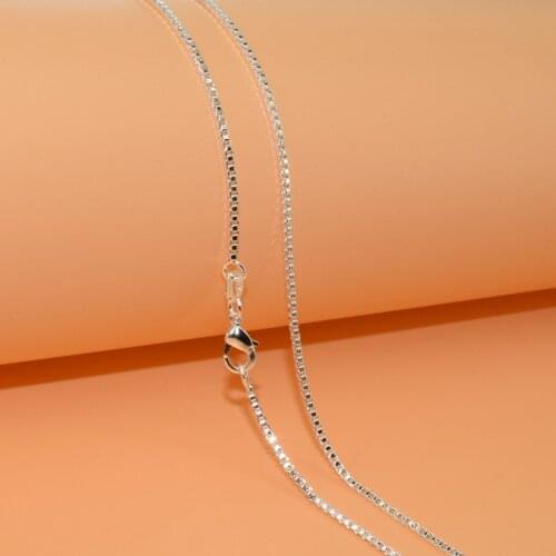 16-30 Free shipping 925 Sterling Silver jewelry Box-chain necklace jewelry silver necklace chains 1/5pcs X2MM