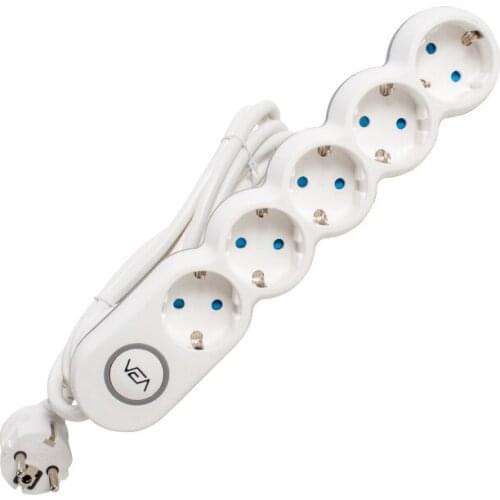 VEA VE-2S5S 5Lİ WIRED SWITCH of 2 METERS GROUP PRİZ