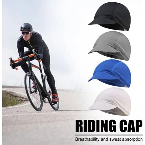 Riding Cycling Cap Protection Summer Elastic Hat Biking Solid Color Mesh Outdoor Sun Portable Dustproof Cycling Parts -40