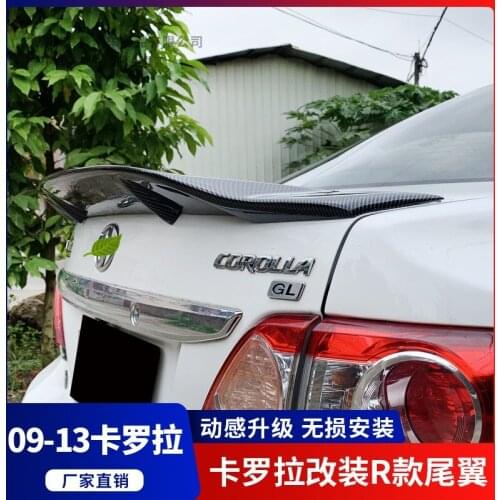 For Toyota Corolla 2008-2013 high quality Carbon Fiber rear boot Wing Spoiler Rear Roof Spoiler Wing Trunk Lip Boot Cover