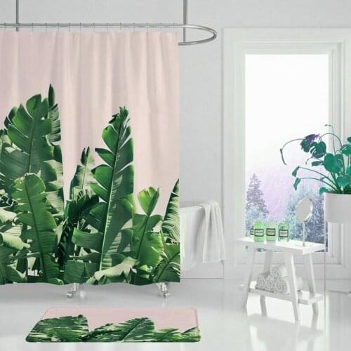 Cactus colorful tree bath curtains shower curtains with hooks bathroom decorative polyester curtains or cushions
