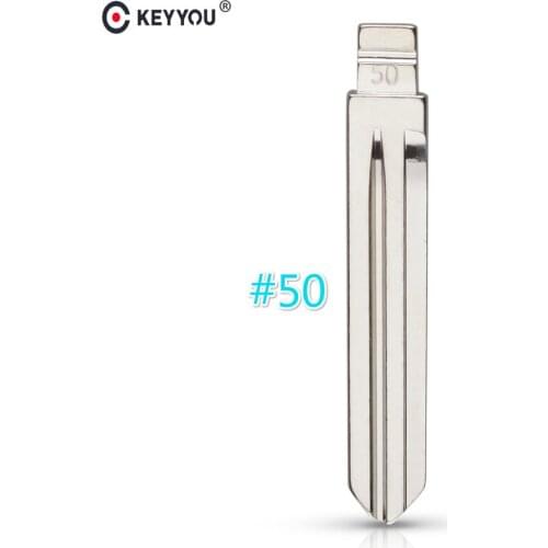 KEYYOU Replacement Remotes Flip Blade 50# Metal Blank Uncut Blade KD Remote Key HYN14FH HYN14T14 for Hyundai Yuet