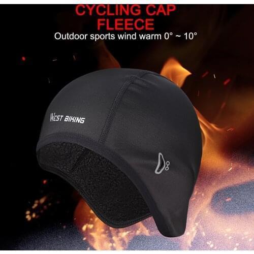 Winter Cycling Cap Windproof Thermal Ski Cap Running Skiing Motocycle Riding Hat Men Women MTB Bike Cycling Headwear Black