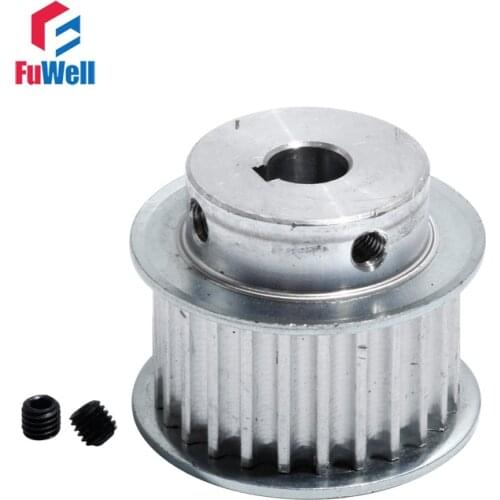 HTD5M 24T Timing Pulley With Keyway 21mm Belt Width Gear Belt Pulley 8/10/12/14/16mm Bore 5mm Teeth Pitch 24T Toothed Pulley