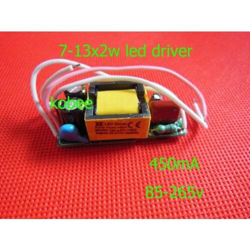 10pcs/lot Led Internal Driver 7-13*2W Lighting Transformer, Input AC 85-265V 50/60Hz, Output 18-40V / 420-450mA