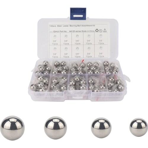 100pcs/lot Assorted Precision Steel Bearing Balls 1/4 3/8 5/16 inch Grade 25 High Precision Smooth Ball