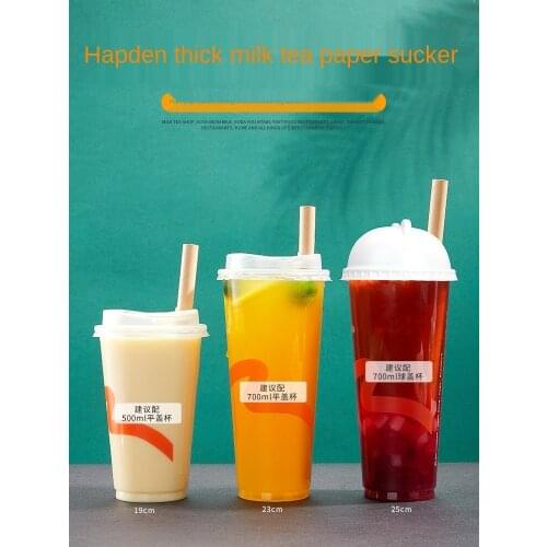 1000 Disposable Straws Bubble Tea Thick Straw Individually Packaged Colored Plastic Big Straw 11mm