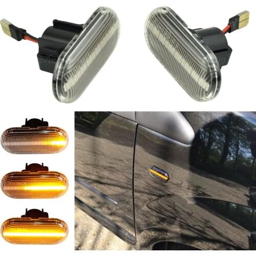 2Pcs Dynamic Side Marker Lamp Blinker Turn Signal Light For Renault Clio I Espace III Kangoo Megane I Laguna I