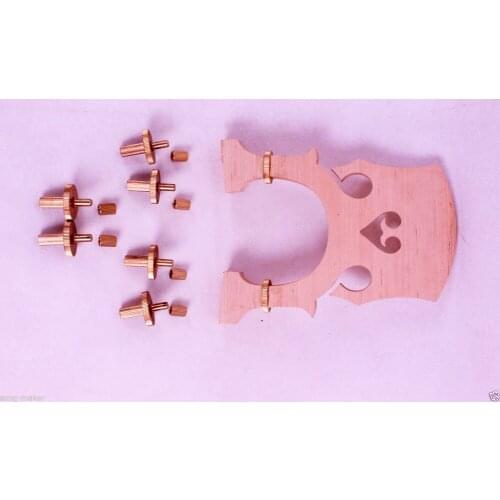 4 set Double Bass Bridge Screws Bridge Parts Metal New can make 4 pcs bass bridge