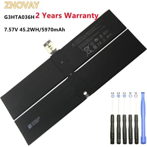 ZNOVAY G3HTA036H DYNK01 Laptop Battery For Microsoft Surface Book 1769 Series 7.57V 45.2Wh/5970mAh