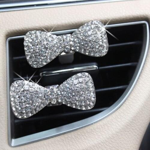 Car Air Vent Clip Artificial Diamond Butterfly Car Inner Decoration Auto Fastener & Clip Bling Decor Clip Rhinestone Car Styling