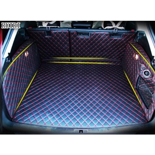 Free shipping & Best quality! Special car trunk mats for Audi A4 B9 2017 waterproof boot carpets cargo liner mats for A4 B9 2018