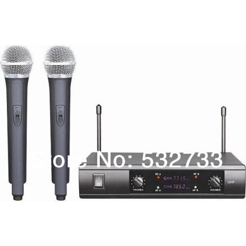 Bolymic UHF dual wireless DJ Microphone system_wireless karaoke microphone