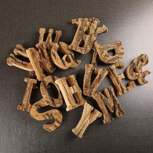 Home Decor Vintage Natural Wooden Letter 26 Wood English Alphabet Letters Home Wedding Party Tools Decoration DIY