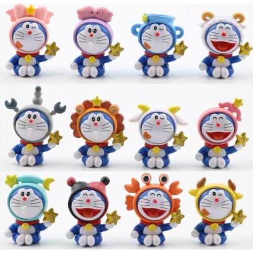 Cartoon Doraemon Action Figure Toy Doraemon Cat Doll Small Pendant Little Bell Bag Pendant Key Ring Toy For Kids Girl Xmas Gifts