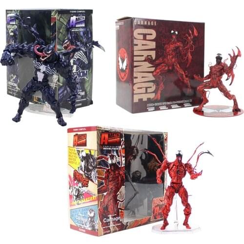 15-18cm Avengers Marvel Character Venom in Movie The Amazing Spiderman BJD Figure Model Movable joints Toys Doll