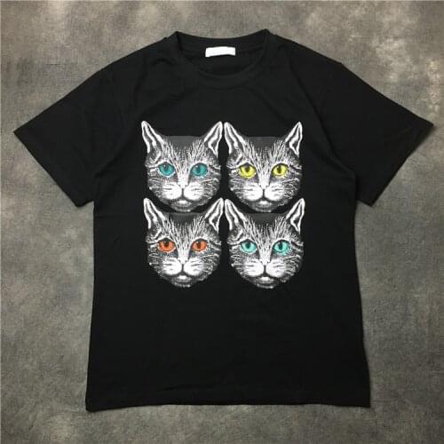 Urumbassa women/men causal T-shirt 2018 summer summer Cute cat print Tops Tees Comfort Tee shirt