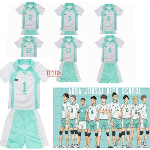 Haikyuu Cosplay Costume Aoba Johsai High School Oikawa Tooru Yutaro Kindaichi Volleyball Club Uniforms Sportswear Summer T-shirt