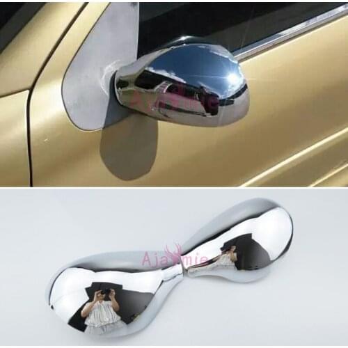 Chrome Door Mirror Cover Overlay Trim Frame Panel Kit Plate Detector Car Styling For Peugeot 206 CITROEN C2 Accessories