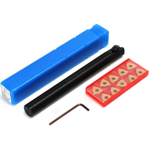 20x200mm S20R-MWLNR08 Lathe Turning Tool Boring Bar Holder + 10 x WNMG0804 Insert Turning Tool With 2 x Hex wrench